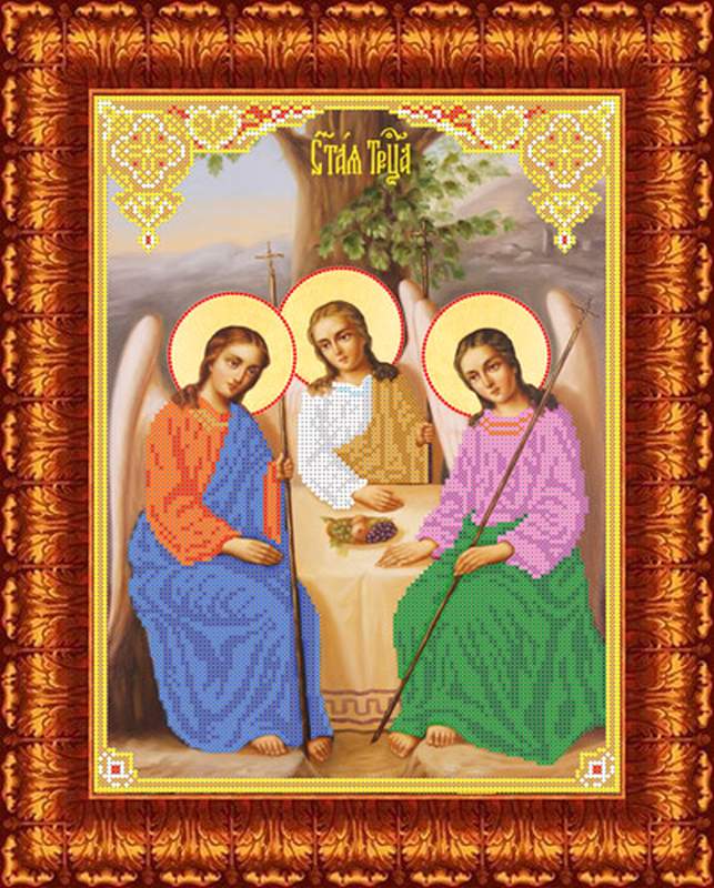 Святая Троица - Основа на габардине для вышивки бисером и крестом